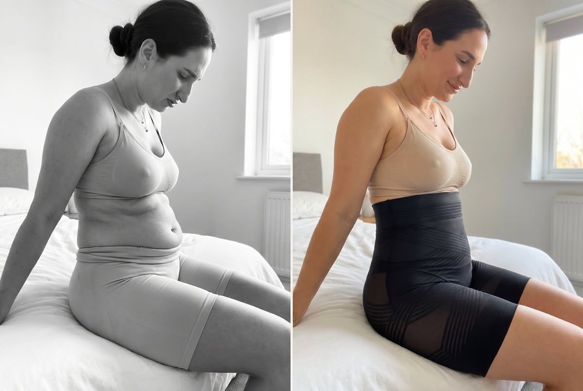 Auch ohne Baby: Shapewear, die nicht rollt.